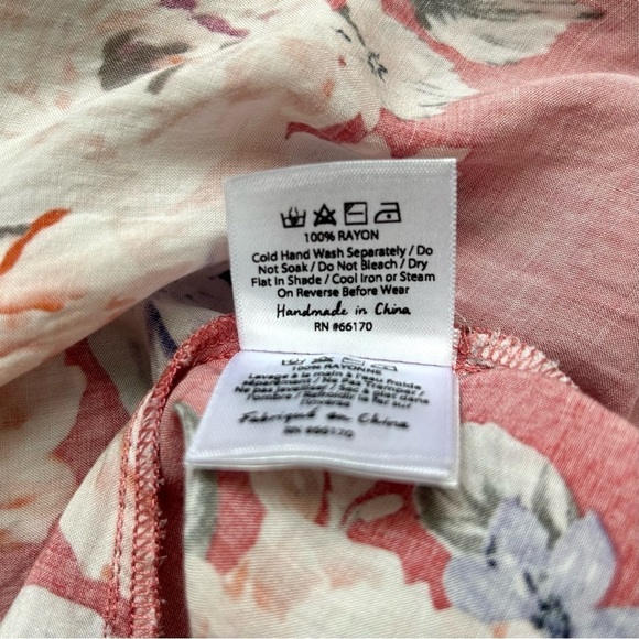 Auguste The Label Pascal Muse Floral Wrap Maxi Dress Pink Peach Short Sleeve 8 - Picture 16 of 16